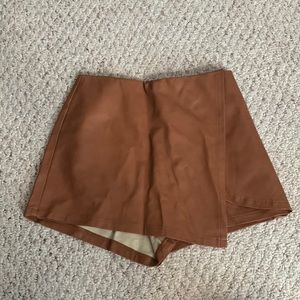 Leather skort